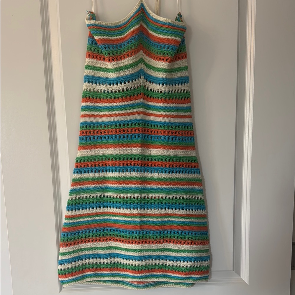 Mango Multicolor Striped Crochet Dress - Picture 7 of 10